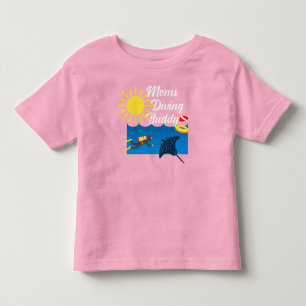 Mamas Diving Buddy Design - Kleinkind Fine Jersey  T-shirt