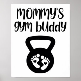 Mamas Fitnessbuddy Schwangere Kettlebell-Hebende K Poster
