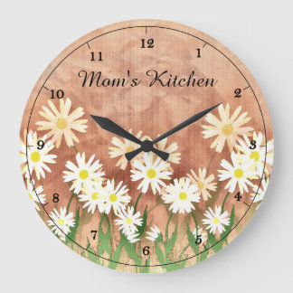 Mamas Gänseblümchen-Küchenuhr Große Wanduhr