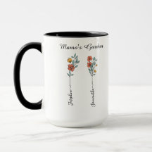 Mama's Garden Custom 2 Names Blumengeschenk für Ma