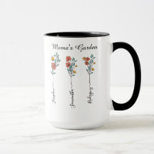 Mama's Garden Custom 3 Names Blumengeschenk für Ma