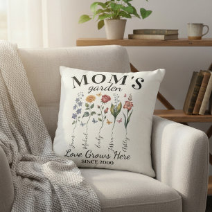 Mamas Garten Aquarell Blumen Heimdekoration Kissen