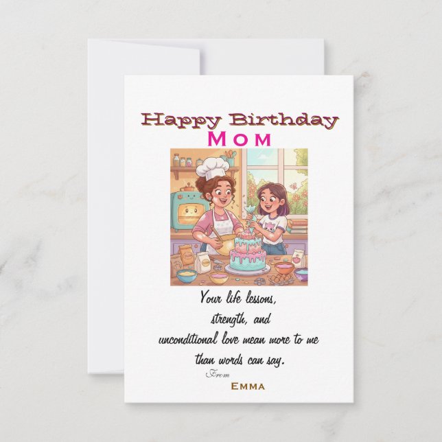 Mamas Geburtstag Karte (Vorderseite)