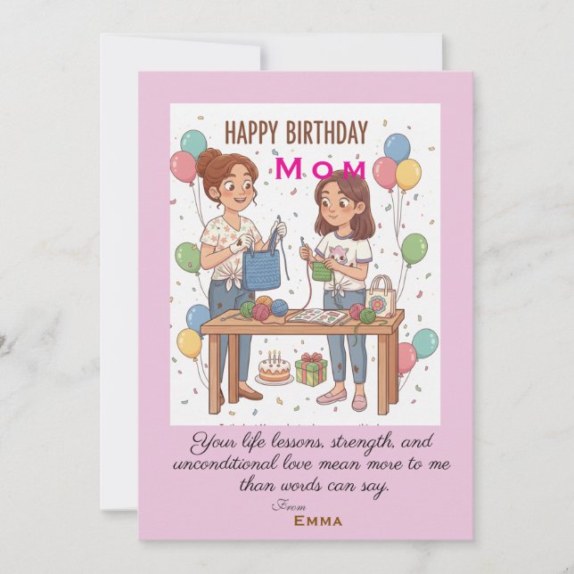 Mamas Geburtstag Karte (Vorderseite)