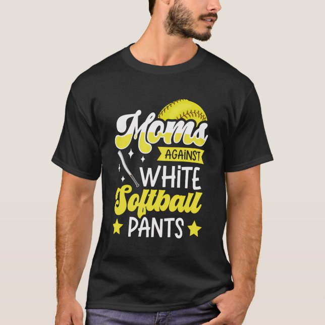 Mamas gegen das Design von Softballkörben T-Shirt (Vorderseite)