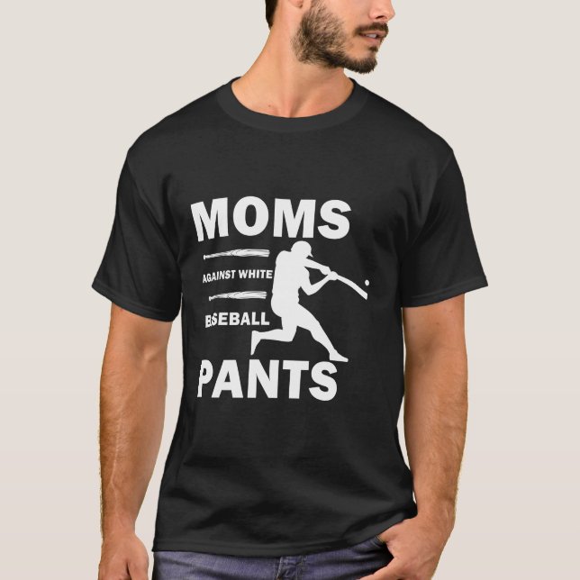 Mamas gegen weiße Baseballhosen - Funny Baseball T-Shirt (Vorderseite)