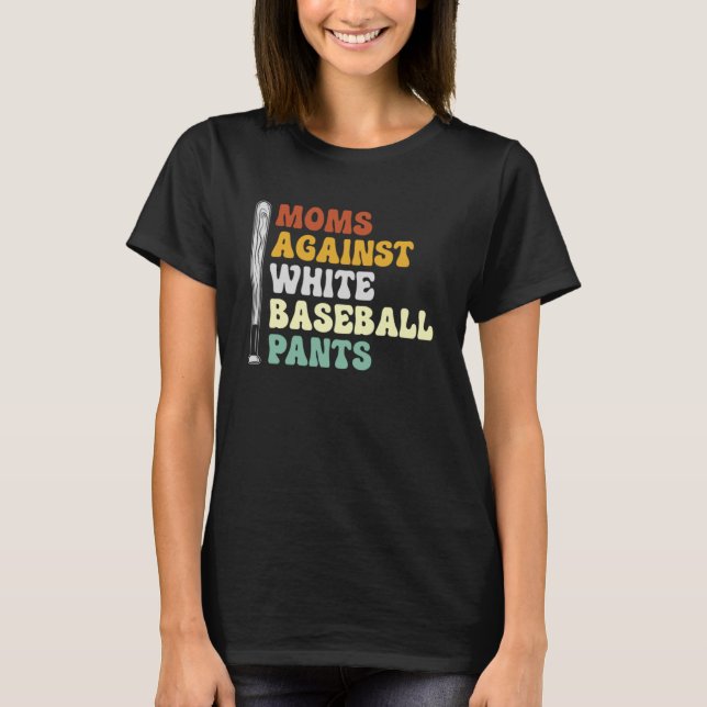 Mamas gegen weiße Baseballpflanzen 2 T-Shirt (Vorderseite)