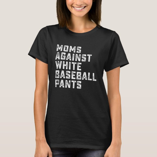 Mamas gegen weiße Baseballpflanzen 5 T-Shirt (Vorderseite)