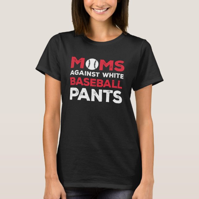 Mamas gegen weiße Baseballpflanzen 9 T-Shirt (Vorderseite)