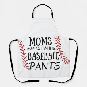 Mamas gegen weiße Baseballpflanzen Schürze