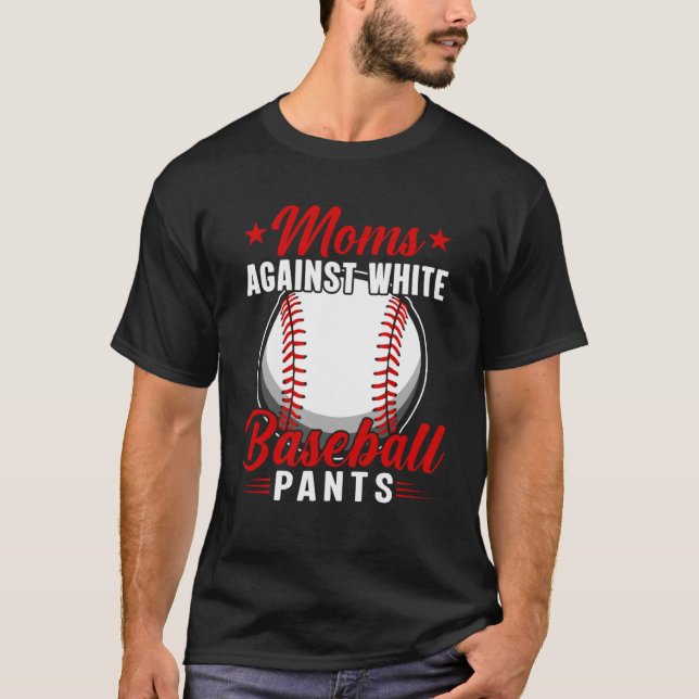 Mamas gegen weiße Baseballpflanzen T-Shirt (Vorderseite)
