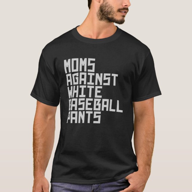 Mamas gegen weiße Baseballpflanzen T-Shirt (Vorderseite)
