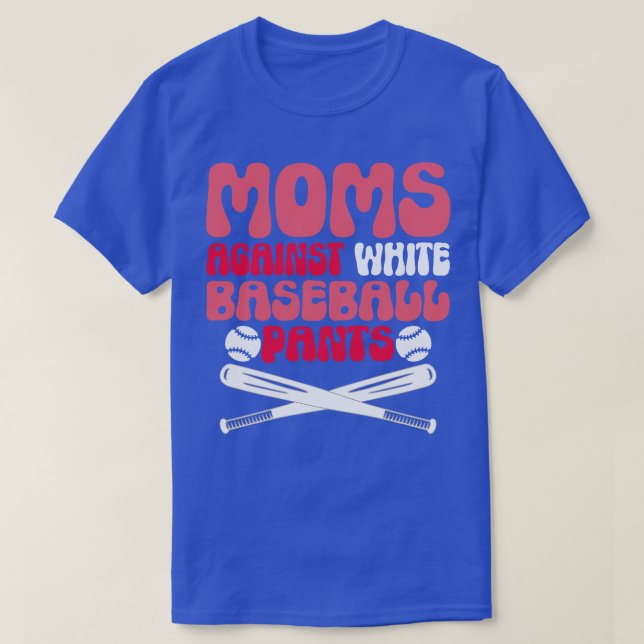 Mamas gegen weiße Baseballpflanzen T-Shirt (Design vorne)