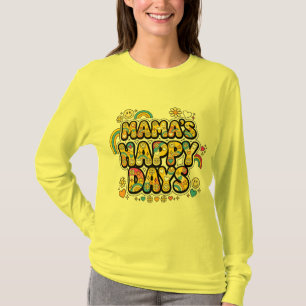 Mamas glückliche Tage PNG - Groovy 70er Smiley-Ges T-Shirt