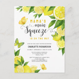 Mama's Haupt Squeeze Lemon Baby Shower Einladung Postkarte