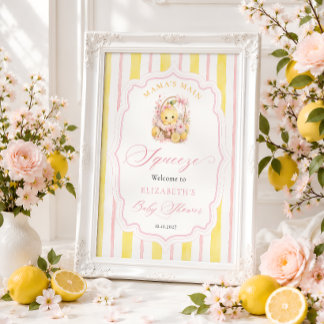 Mamas Hauptliebling Süße Zitrone Baby Shower Poster