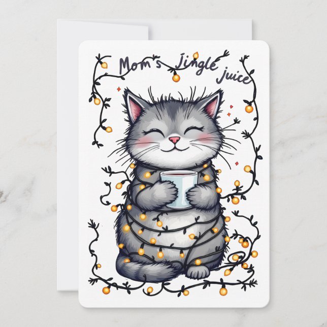 Mamas Jingle-Juice  Feiertagskarte (Vorderseite)