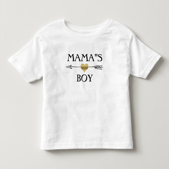 Mamas Junge mit Pfeil und Herz Kleinkind T-shirt (Vorderseite)