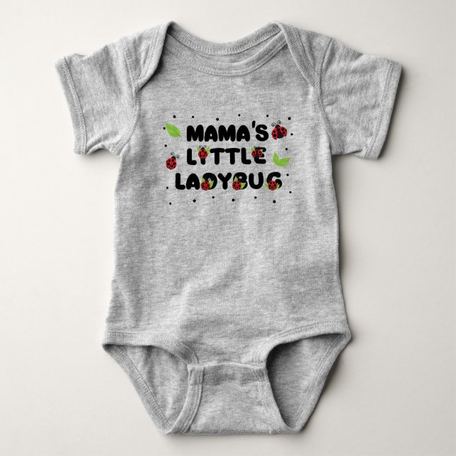 Mamas kleine Ladybug - Niedlich Baby Strampler (Vorderseite)