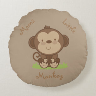 Mamas Kleiner Affe Rundes Kissen