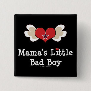 Mamas kleiner böse Junge-Funny-Kids-Knopf Button
