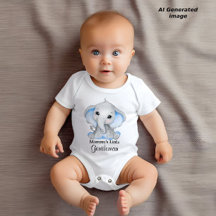 Mamas kleiner Gentleman Süßer Elefant Baby Strampler
