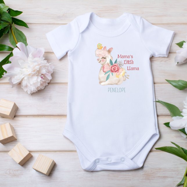 Mamas kleiner Llama Baby Bodysuit Baby Strampler (Von Creator hochgeladen)