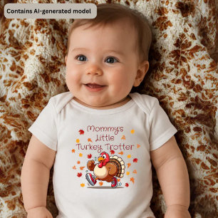 Mamas kleiner Truthahn-Trottel Süßes Thanksgiving Baby Strampler