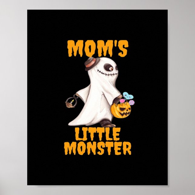 Mama's Kleines Boo Monster Funny Graphic Poster (Vorne)