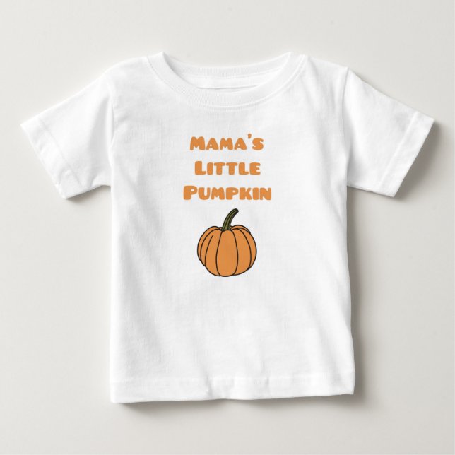 Mamas kleines KürbisOutfit Baby T-shirt (Vorderseite)