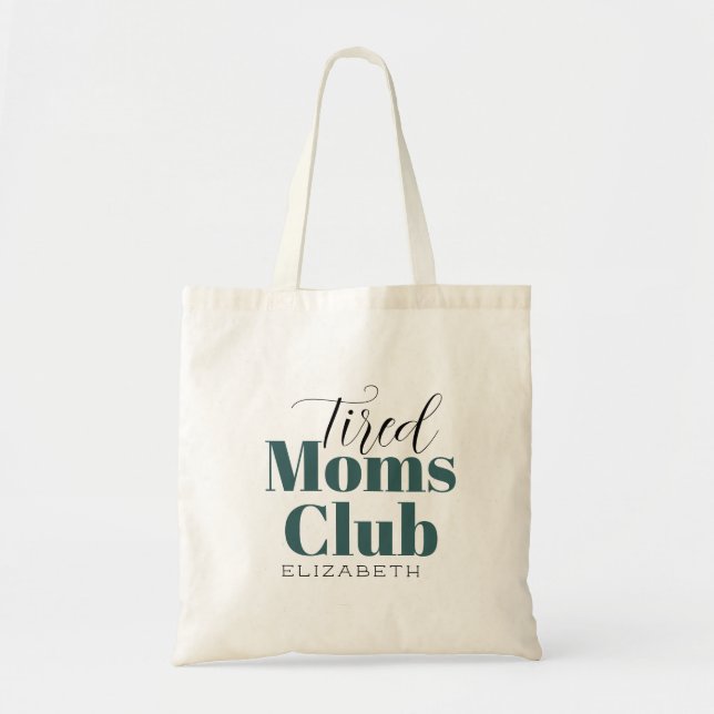 Mamas Klub Maßgeschneiderte Kalligrafie Tote Tasch Tragetasche (Vorne)