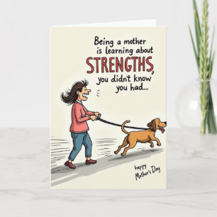 Mamas Kraft Hunde-Spaziergang Karte