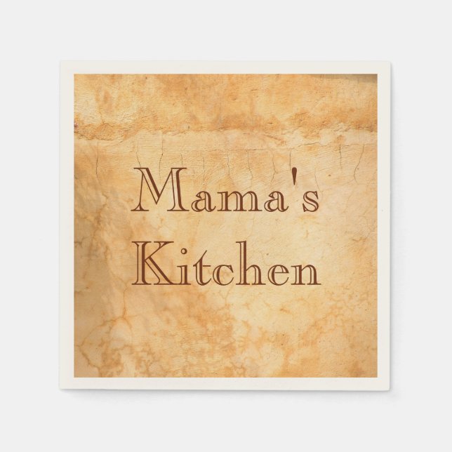 Mamas Küche Italienischer Stil Terracotta Serviette (Vorderseite)