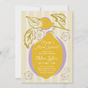 Mamas Liebling - Baby Shower mit Zitrone Einladung