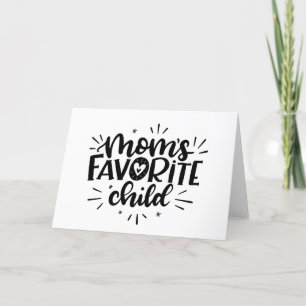 Mamas Lieblingskind, handgeschrieben Karte