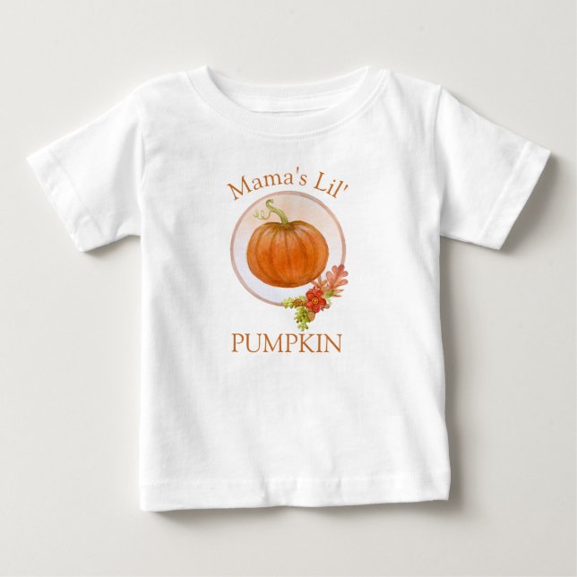 Mama's Lil' Pumpkin | 1. Erntedank des Kindes Baby T-shirt (Vorderseite)