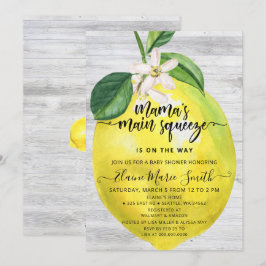 Mamas Main Squeeze Lemon Babydusche Einladung