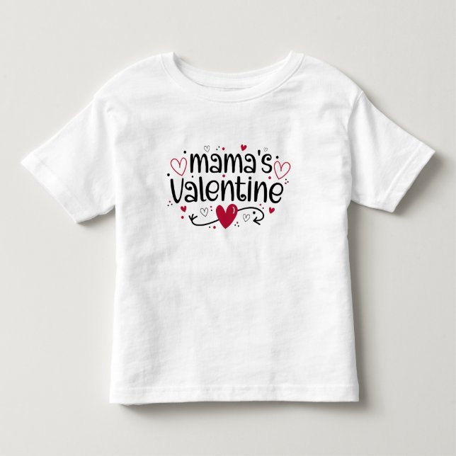 Mamas niedliche Herzen Kleinkind T-shirt (Vorderseite)
