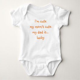 Mamas Niedlicher Vater Lucky Neugeborener Säugling Baby Strampler