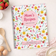 Mamas Rezepte Florales Personalisiertes Rezeptheft