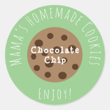 Mamas selbst gebackene Cookies Grüne Aufkleber-Leb