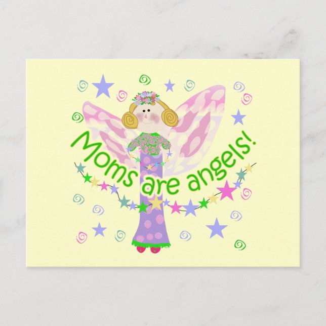 Mamas sind Engel T - Shirt und Geschenke Postkarte (Vorderseite)