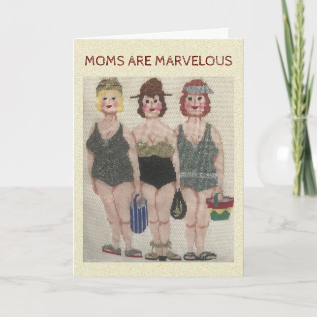 MAMAS SIND MARVELOUS NEEDLEPOINT Muttertagskarte Karte (Vorderseite)