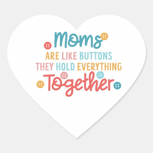 Mamas sind wie Tasten Phantastische Geschenke für  Herz-Aufkleber (Vorderseite)