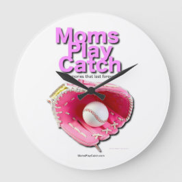 Mamas spielen Catch Große Wanduhr