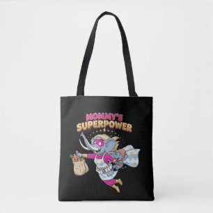 Mamas Superkraft-Elefanten-Superhelden-Cartoon-Spa Tasche
