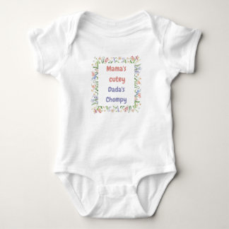 Mama's süße und papa's chompy, Baby Bodysuit. Strampler