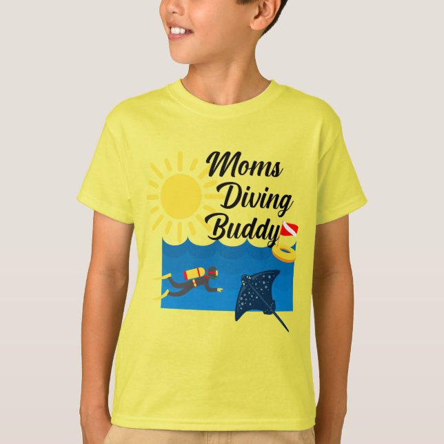 Mamas tauchen Buddy Design - Kids' Basic T - Shirt (Vorderseite)