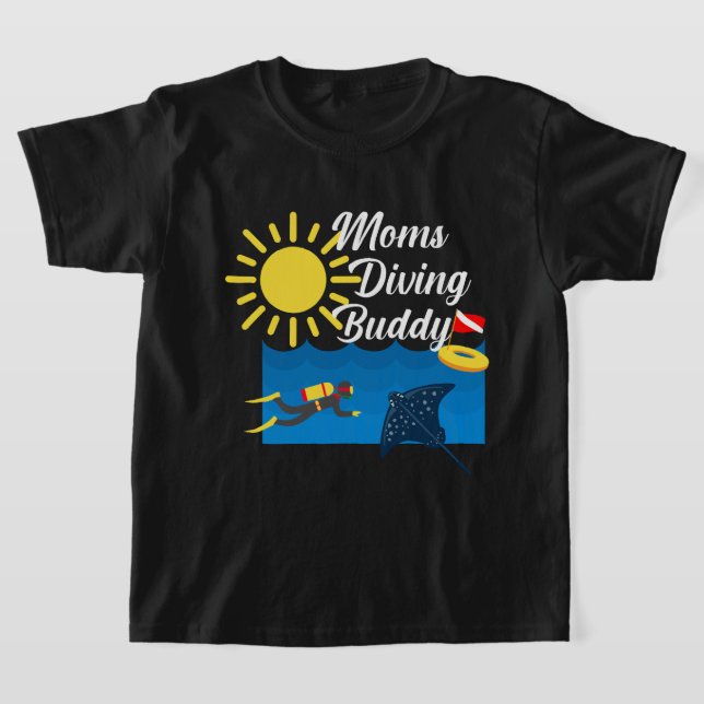 Mamas tauchen Buddy Design - Kids' Basic T - Shirt (Ablage )