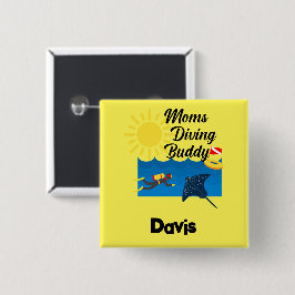 Mamas tauchen Buddy Design - Knopf Button